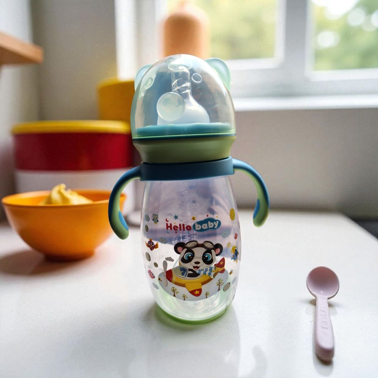 Biberon Panda Celeste