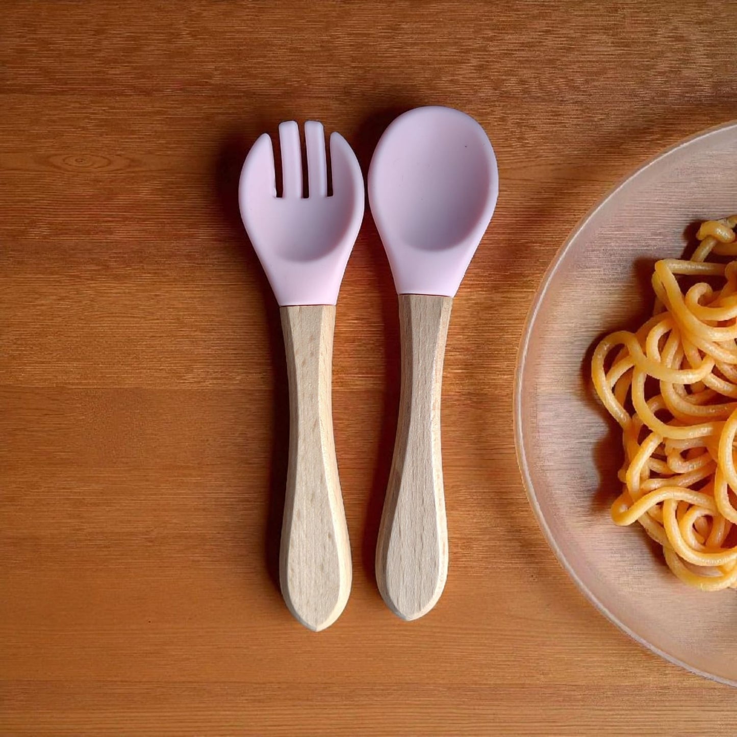 Cubiertos de Madera Rosa