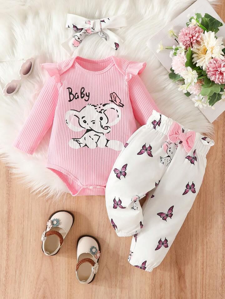 Conjunto Elefante Rosa