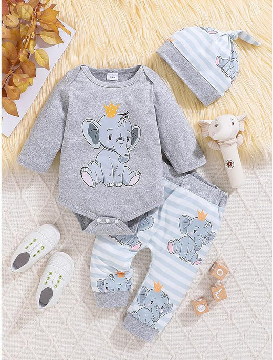 Conjunto Elefante Gris